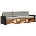 vidaXL Ensemble de canapés d'extérieur 3 pc Naturel et gris clair