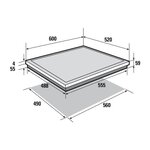 Table de Cuisson Induction SAUTER - 4 foyers - L60 x P51cm - SPI4664B - 7200W - Revêtement verre - Noir