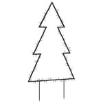 vidaXL Décoration lumineuse arbre de Noël avec piquets 115 LED 90 cm