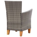 vidaXL Chaises de jardin lot de 2 avec coussins Résine tressée Gris