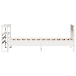 vidaXL Cadre de lit sans matelas blanc 75x190 cm bois de pin massif