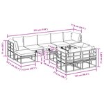 vidaXL Ensemble de canapé de jardin 10 Pièces Noir 70 x 70 x 32 cm