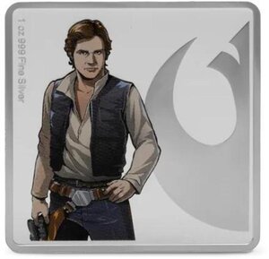Pièce de monnaie en Argent g 31.1 (1 oz) Millésime Star Wars Allies HAN SOLO AND CHEWBACCA