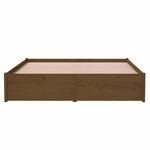 vidaXL Cadre de lit Marron miel Bois massif 140x200 cm