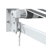 vidaXL Auvent rétractable anthracite et blanc 4x3 m tissu et aluminium