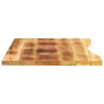 vidaXL Dessus de bureau avec courbe 90x50x2 5 cm manguier massif brut