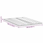vidaXL Coussins de Matelas Blanc 140 x 190 cm Polyester sans colle