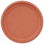 vidaXL Plateau à fleurs rond 24 Pièces Rouge brique Ø 27 x 2 5 cm