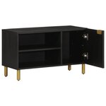 vidaXL Meuble TV noir 80x33x46 cm bois d'ingénierie