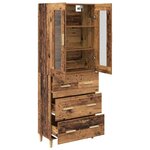 vidaXL Haut Armoire avec tiroir Bois Ancien 69 5 x 34 x 180 cm