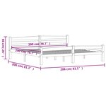vidaXL Cadre de lit avec 2 tiroirs Blanc Bois de pin massif 200x200 cm