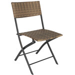 Tectake Salon de jardin TREVI 2 personnes - marron naturel