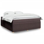 vidaXL Sommier à lattes de lit avec matelas Marron foncé 180x200 cm