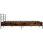 vidaXL Cadre de lit sans matelas chêne fumé 180x200 cm