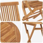 vidaXL Ensemble de salle à manger pour jardin 2 Pièces Marron