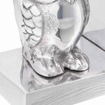 vidaXL Serre-livres 2 Pièces Argent 7 x 9 x 11 cm Aluminium