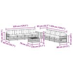 vidaXL Ensemble de canapés d'extérieur 9 pc Blanc et Beige Polyester