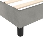 vidaXL Cadre de lit Gris clair 90x190 cm Velours