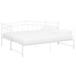 vidaXL Cadre de canapé-lit extensible sans matelas blanc 90x200 cm