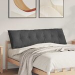 vidaXL Coussin de Dos Gris foncé 160 x 50 cm Tissu en velours côtelé