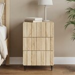 vidaXL Cabinet de chevet avec tiroir Chêne Sonoma 43 x 41 x 68 cm