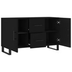 vidaXL Buffet noir 100x36x60 cm bois d'ingénierie