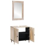 vidaXL Ensemble de mobilier de salle de bain avec étagère 2 Pièces Blanc