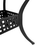 vidaXL Table de jardin noir 80x80x75 cm aluminium coulé