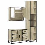 vidaXL Ensemble de meubles de salle de bain 3 Pièces chêne sonoma