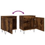 vidaXL Tables de chevet 2 Pièces chêne fumé 40x30x50 cm bois d'ingénierie