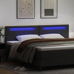 vidaXL Tête de lit LED Noir 200 cm Cuir synthétique