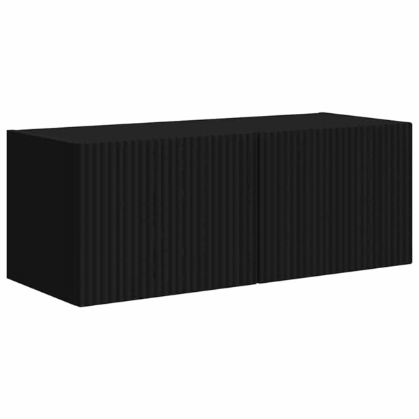 vidaXL Meuble TV mural Noir 60 x 31 x 29.5 cm Bois d'ingénierie