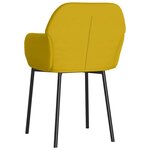 vidaXL Chaises à manger lot de 2 Jaune Velours