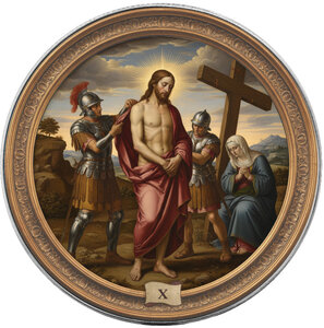 Monnaie JESUS IS STRIPPED OF HIS GARMENTS Station X Via Crucis 1 Oz Argent 1$ USA 2026 (PRÉCOMMANDE)