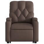 vidaXL Fauteuil inclinable de massage Marron Similicuir