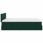 vidaXL Cadre de lit ottoman avec matelas vert foncé 140x200 cm velours