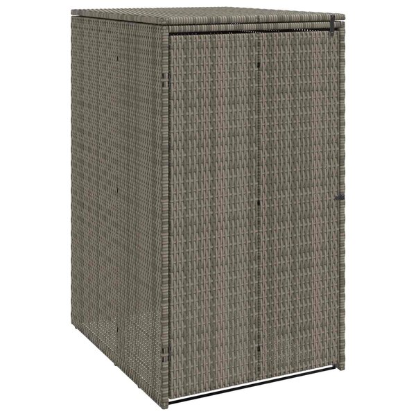 vidaXL Boîte de poubelle Gris 65 x 80 x 115 cm Polyéthylène