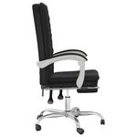 Chaise fauteuil siège pivotante de inclinable de bureau informatique étude similicuir noir 02_0024263