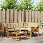 vidaXL Ensemble de canapés d'extérieur 5 Pièces Naturel et Beige