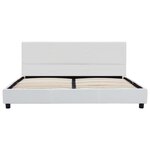 vidaXL Cadre de lit Blanc Similicuir 140 x 200 cm