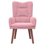 Fauteuil Relaxant en Velours Rose