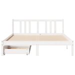 vidaXL Cadre de lit sans matelas blanc 140x200 cm bois de pin massif