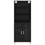 vidaXL Haut Armoire Chêne noir 69 5 x 34 x 180 cm Bois d'ingénierie