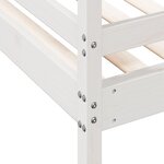 vidaXL Lit superposé sans matelas 80x200/140x200 cm blanc bois massif