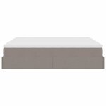 VidaXL Cadre de lit ottoman avec matelas taupe 180x200 cm tissu