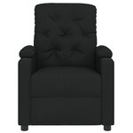 vidaXL Fauteuil de massage Noir Tissu