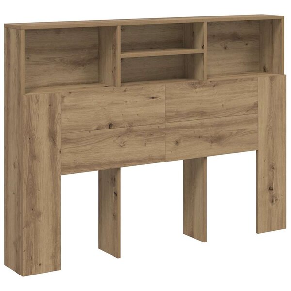 vidaXL Armoire à tête de lit Artisan Chêne 140x19x103 5 cm