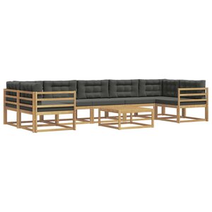 vidaXL Ensemble de canapés d'extérieur 6 Pièces Blanc et anthracite