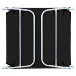 vidaXL Chaises longues pliables lot de 2 Acier et tissu Noir