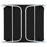 vidaXL Chaises longues pliables 2 Pièces Acier et tissu Noir